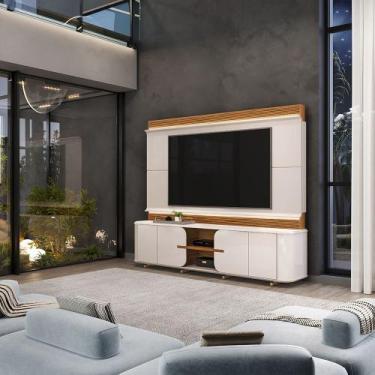 Imagem de Home Estante TV 75" Ahri Ripado Canelado 4 Portas com Amortecimento Of