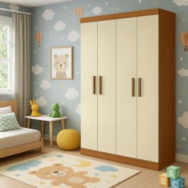 Imagem de Guarda-roupa Canto Reto 4 Portas Paris - Espresso Móveis