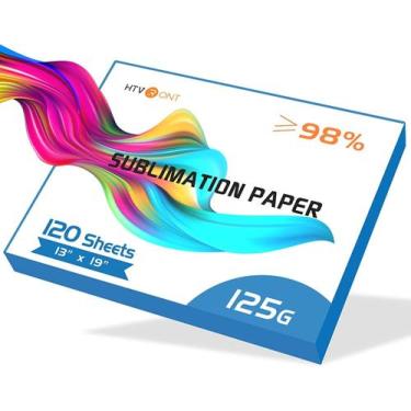 Imagem de Papel de sublimação HTVRONT 33x48cm - 120 folhas para camisetas