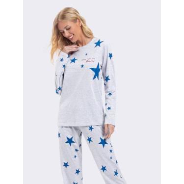 Imagem de Pijama Manga Longa Shine like a Star - Veggi, Mescla, XG, Feminino
