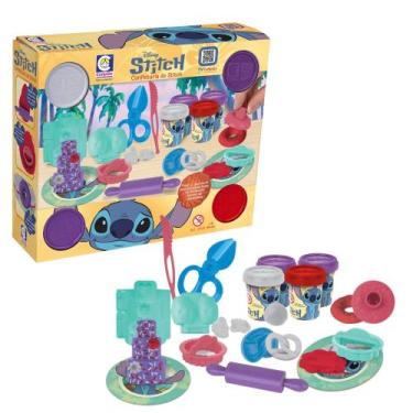 Imagem de Brinquedo Confeitaria Stitch com 4 Massinhas e Moldes  Cotiplás Disney
