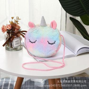 Imagem de Bolsa Infantil de Pelúcia Unicórnio, Gatinha, Sapinho, Elefante, Panda