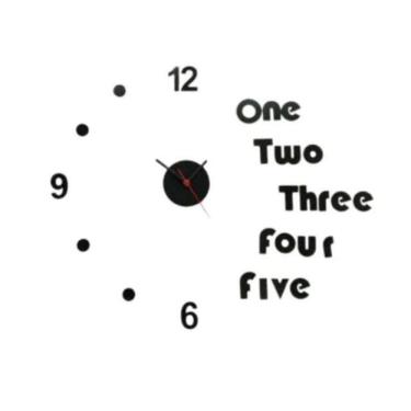 Imagem de Relógio Decorativo Parede Inglês One Acrílico Sala Quarto