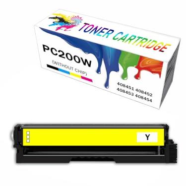 Imagem de DMXGJD Cartuchos de toner PC200W compatíveis com RICOH 408451 408452 408453 408454 cartucho de tinta funciona para impressoras RICOH MC240FW PC200W, sem chip, Y-4500 páginas