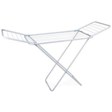 Imagem de Varal de Chão com Abas 144x49cm Branco - Estrutura em Aço - MOR