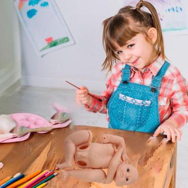 Imagem de Kit 5 Boneco Bebê Reborn Molde Arthur 46cm Com Olhos - Cegonha Reborn 