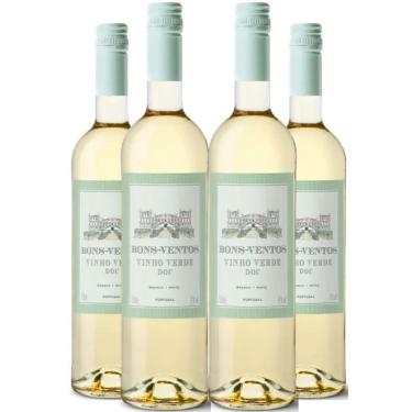 Imagem de Vinho Verde Bons Ventos Branco 750ml Kit 4 Garrafas