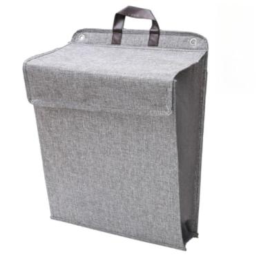 Imagem de Kit 2 Cesto De Roupa Suja Dobrável Para Pendurar Na Parede(Cinza,1- unidade)