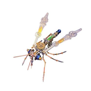 Imagem de ROUASD 3D Metal Puzzle Mosquito Model Kit for Adults, 223 Pieces Steampunk Insect DIY Assembly Mechanical Models for Advanced Builders Collectors Hobby Gifts Desktop Display