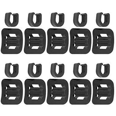 Imagem de Phefop Guia Básico do Cabo de Bicicleta Sustentável 10set Com Loop C - Grampo/suporte para Cabos de Bicicleta Ordenados Linha de Freio Em Liga Em Base Fixa para Acessórios de Ciclismo
