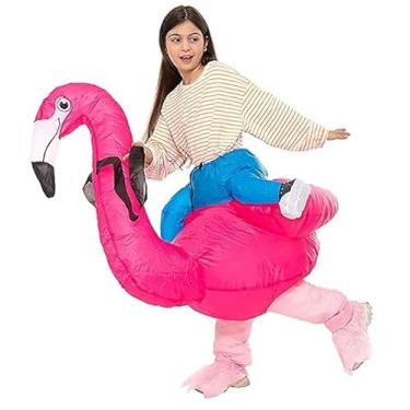 Imagem de Fantasia inflável de flamingo, fantasia de flamingo, fantasia de Dia das Bruxas, desfile de carnaval (infantil)