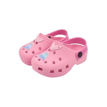 Imagem de Babuche Infantil Menina Calda de Sereia Rosa, Anatômico, Leve e Antiderrapante (BR, Bebê, Faixa Numérico, 23, 24)