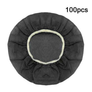 Imagem de 100 PCs Protetor Descartável Fone De Ouvido 6cm Preto Cor:preto