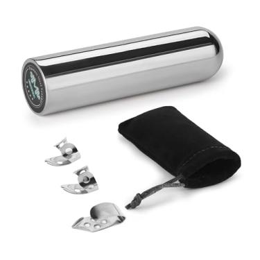 Imagem de WALFRONT Barra de Tom de Slides de Guitarra de Tom de Aço Inoxidável Claro Com 3 Palhetas de Metal para Dobro, Lap & Pedal Steel, Violão Havaiano