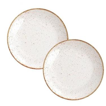 Imagem de Jogo de Pratos Rústicos Marrom – Kit Completo (Raso, Fundo e Sobremesa) (Kit 2 Pratos Rasos 25 cm)