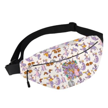 Imagem de BWWKTOP Pochete de dragão de desenho animado para amantes de dragões roxos, presente de personagem de desenho animado, bolsa de cintura Dragon Magic Merch, Dragão roxo - WB, Lazer