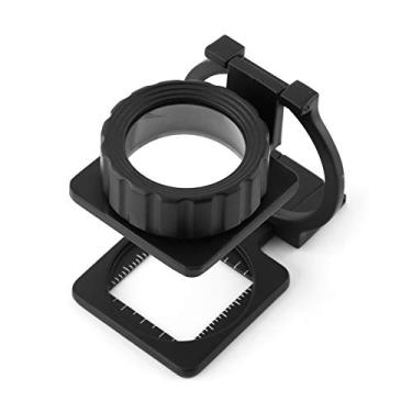 Imagem de Grcfumo 15x portátil límpido dobrável, lupa de bolso com suporte e escala de medição, lupa para leitura, reparo de coleta de jóias