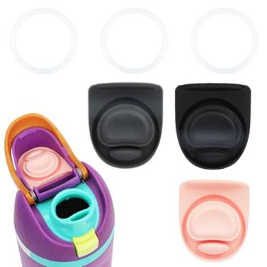 Imagem de BOXOB 3 Anéis de Vedação O e 3 Rolhas de Silicone para Tampa Owala Freesip, Junta Tampa Garrafa Água Silicone Sem BPA para Owala Freesip 24/32oz (Cor 4)