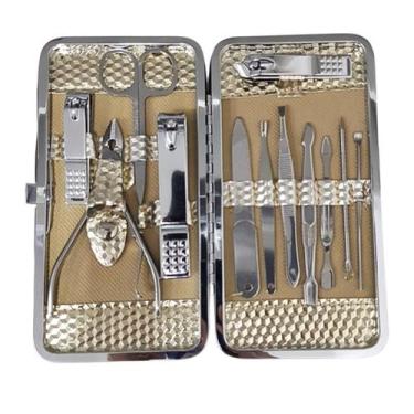 Imagem de Kit Manicure Estojo Completo 12pçs Autoclave Desencravador de Unhas Pr