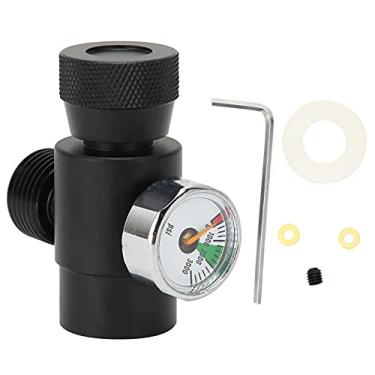 Imagem de MAVIS LAVEN Adaptador de CO2, Rosca TR21-4 CGA320 Adaptador de Recarga de CO2 Com Manômetro de Pressão de 3000psi para Enchimento de Cilindros de Dióxido de Carbono Em Garrafas de