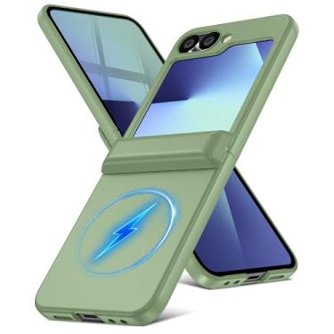 Imagem de YSLBWLE Capa para Samsung Galaxy Z Flip 6 / Z Flip7 fe/Z Flip 5 com proteção de dobradiça e carregamento magnético e fina, capa de telefone de proteção militar de corpo inteiro para ZFlip 6 / ZFlip 5