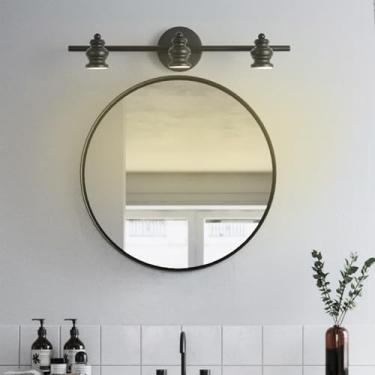 Imagem de GZZBMY Luzes de parede espelhadas de LED para banheiro Lâmpadas de parede destacáveis internas de metal à prova d'água Arandelas de parede com ângulo ajustável para exibição de imagem para quarto