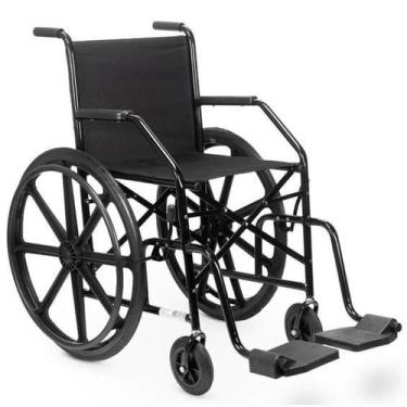 Imagem de Cadeira de Rodas Simples Dobrável Conforto e Praticidade Para Recupera