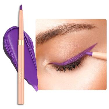 Imagem de Oulac Lápis delineador roxo fosco, caneta delineadora retrátil à prova d'água, maquiagem suave e cremosa para os olhos para aplicação de precisão, vegana e livre de crueldade, 08 Bem vestida