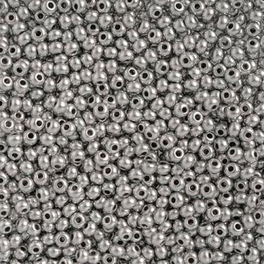 Imagem de John Bead Contas de semente tcheca 10/0 prata metálica, 100 g