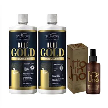 Imagem de Kit Blue Gold Salvatore 2x500ml Passo 1 e Passo 2 Sérum Tutto in Uno  