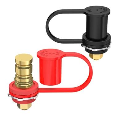 Imagem de Kit de poste de carregador de bateria de 20 mm para carro, trailer, caminhão, carregamento terminal de jumper, preto e vermelho