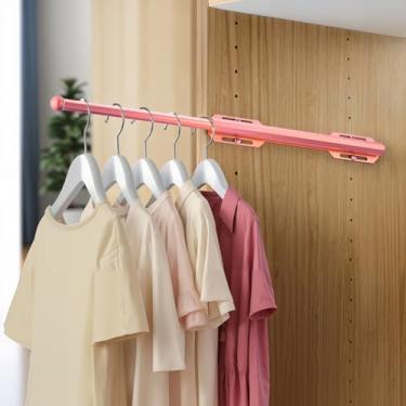 Imagem de Vara de manobrista de 30,5 cm para puxar para armário, haste de armário extensível ajustável, suporte de organização de haste retrátil padrão, extensor de varões de cabide de roupas para guarda-roupa
