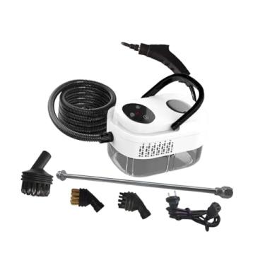 Imagem de IEUDNS Limpador a vapor pressurizado de alta temperatura Máquina de limpeza a vapor com tanque para cooktops, pisos, cozinhas, granito, forno de micro-ondas, Branco
