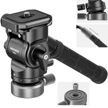 Imagem de Cabeça de fluido de tripé Neewer GM27 com base de nivelamento de 4 kg 
