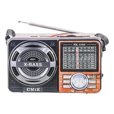 Imagem de Rádio Retro Vintage Antigo Portátil Am Fm Sw Mp3 Usb Bateria Cor Marro