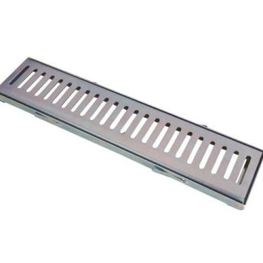 Imagem de Grelha e Castilho de Aço Galvanizada Chapa 2mm 10x50cm - METASAL