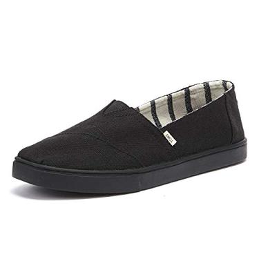 Imagem de TOMS Tênis feminino Alpargata sem cadarço, Preto/Preto Heritage, 5