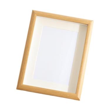 Imagem de IEUDNS Moldura de caixa de sombra de madeira, porta-retratos, decoração de parede para mesa, porta-bilhetes, decoração de parede para mesa, caixa de exibição, A3
