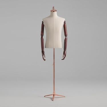 Imagem de Forma De Vestido Manequim Torso Masculino Com Braços E Altura Ajustável Manequim Brack Base De Metal Triangular Manequim Torso Costura Manequim Masculino Para Exibição De Loja, Silver Triangle a