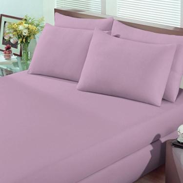 Imagem de Lençol De Malha Venesa Fio Penteado Solteiro 30-Cm Rosê