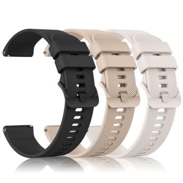 Imagem de Tobfit Pacote com 3 pulseiras de substituição esportivas de silicone compatível com Gear S3 Frontier/Classic, pulseira de substituição macia para Gear S3 Frontier/Classic para homens e mulheres
