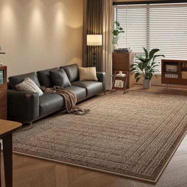 Imagem de Tapete grande para sala de estar, cabeceira, quarto, chão, pelo de laço, tapetes à prova d'água (100x150 cm/WR2264-QT)