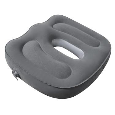 Imagem de Zialofi Almofada para hemorroidas, almofada tipo rosquinha para ficar sentado por muito tempo, inflável portátil para cadeira, para dirigir, viajar, idosos