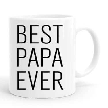 Imagem de Caneca de café Best Papa Ever Gifts 325 ml - Presentes para vovô da neta, neto - Presentes de Dia dos Pais para vovô, papai, homens (PAPA)