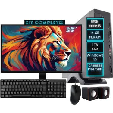 Imagem de Mini Pc Home Office Computador Cpu Desktop Completo Intel Core I5 16GB