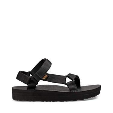 Imagem de Teva Sandália anabela universal feminina W Midform, Preto, 6