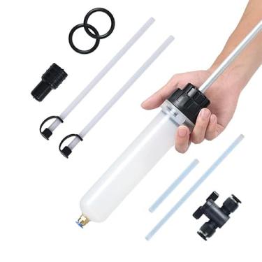 Imagem de VortecSys Bomba extratora de fluido automotiva, bomba manual de extração e enchimento de 200 CC com 2 mangueiras seringa de óleo com sucção potente multiuso, evacuador de troca de óleo fluido com