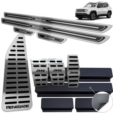 Imagem de Soleira Pedaleira Descanso Jeep Renegade Preto AR Manual