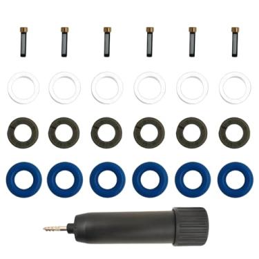 Imagem de AUTO OCCASION Kit de vedação de injetor de combustível compatível com Buick Enclave 3.6L V6 2010-2011 Buick Lacrosse 3.6L V6 Substituir FJ994 Pacote com 6