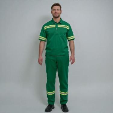 Imagem de Uniforme Profissional de Segurança - Faixas Refletivas - Conjunto Calç